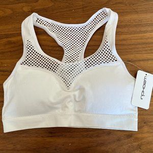 InPhorm Mesh Sports Bra, White, Size S, Never Worn,